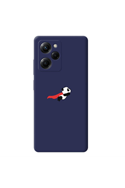 Other Xiaomi Poco X5 Pro kite flying panda Dark blue Colored Silicone TPU Θήκη