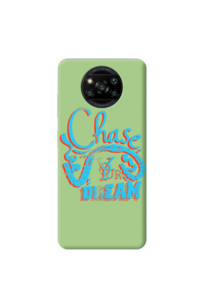 Other Xiaomi Poco X3 /X3 Pro Chase Your Dream Light Green Colored Silicone TP...
