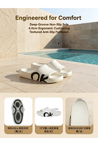 GlobalOne Mart Ultra-Lightweight Ergonomic Cloud Slippers - Anti-Fatigue Walk...