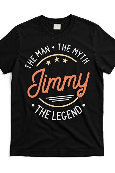 BASEPULSE Humorous-Gift-Shirt-For-Jimmy-Jimmy-The-Legend-The-Myth-Black-Moder...