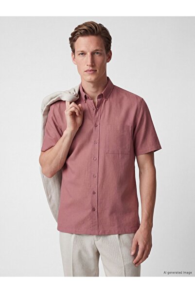 LC Waikiki Southblue Pink Regular Fit Men's Shirt