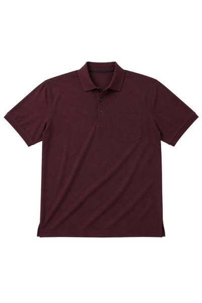 BattalModa Men's Large Size Melange Burgundy Polo Collar Short Sleeve Single Jersey T-Shirt M-L-Xl-2Xl-3Xl-4Xl-5Xl-6Xl-7Xl-8Xl