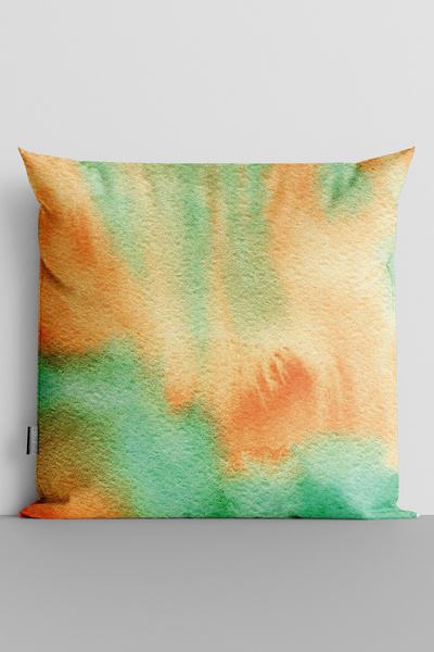 TicaretJet Watercolor Themed Double Sided Digital Printed Throw Pillow Cover ...