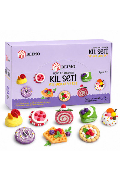 Beimo Tatlı Evi Teması Hava İle Kuruyan Kil Seti , Air-Dry Clay Set , Zıplaya...