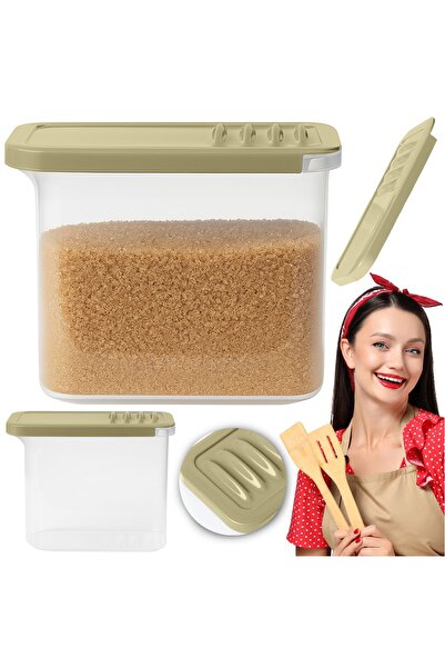 EDANTI Recipiente pentru alimente Produse uscate Dozator din plastic de 1L pe...