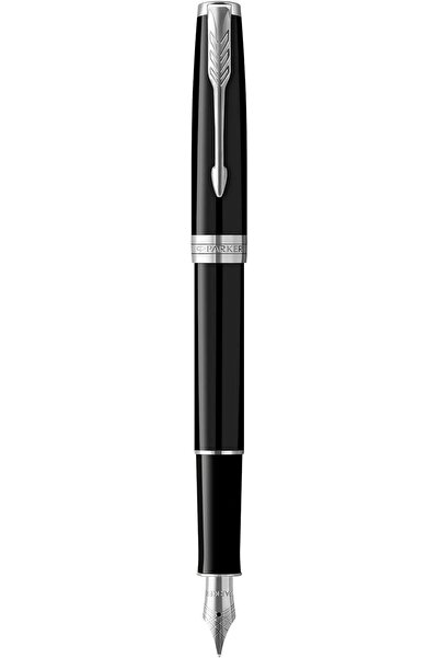 Parker Sonnet Black Fountain Pen with Palladium Trim | Medium Nib | Gift Box ...