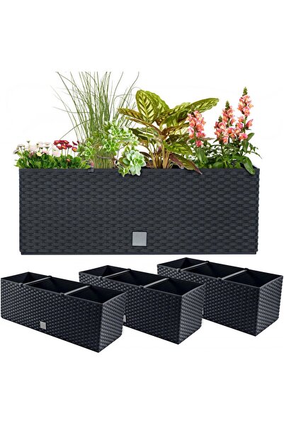 EDANTI Jardiniere pentru balcon și terasă, tip Rato, pentru flori și plante -...