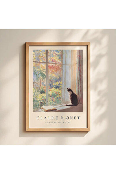 Claude Monet Rahat Kedi Poster Eklektik Sanat - Tablo Ölçülerinde Çerçevesiz Poster