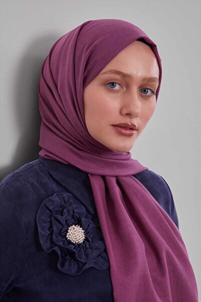 Levidor Violet Plain Tencel Shawl