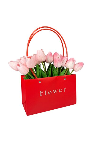 OEM Set Pachete pentru Flori Hârtie Roșu 22x10.5x13.5 cm
