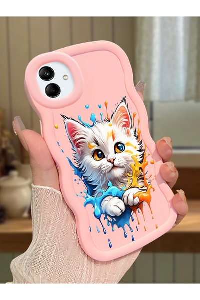 Hontinga Samsung Galaxy A04 Compatible Case Camera Protector Pink Silicone Co...