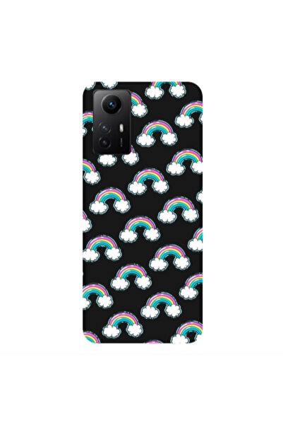 Other Xiaomi Redmi Note 12s Cute rainbows Black Colored Silicone TPU Θήκη