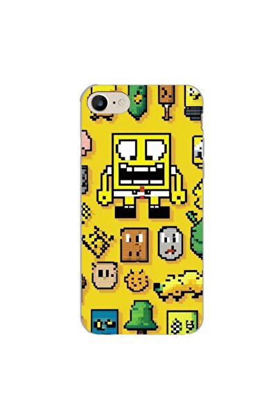 OEM Husa compatibila cu Apple iPhone 7, 8, SE 2020 Silicon Gel Tpu Model Pixe...