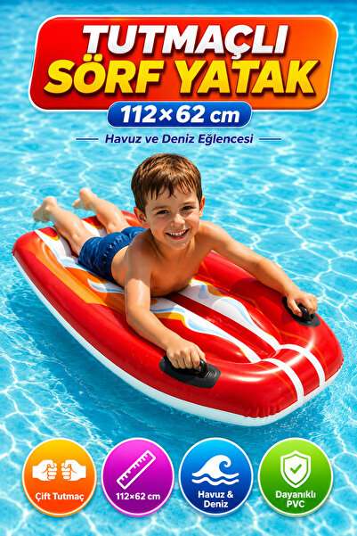YILDIRIM OYUNCAK Tutmaçlı Sörf Yatak 112×62cm – Çocuklar İçin Havuz ve Deniz ...