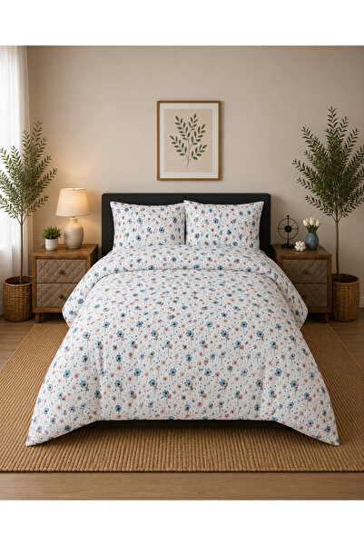 Pamuva Double Duvet Cover Set 100% Cotton 200X220 |   Elastic Sheet 160X200