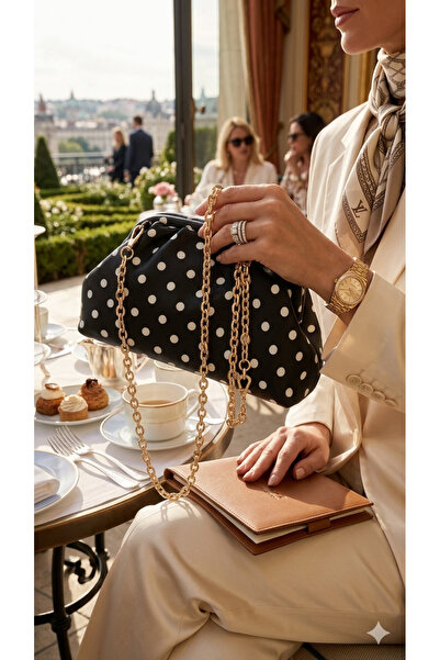 Luma Decor Polka Dot Stylish Chain Strap Bag