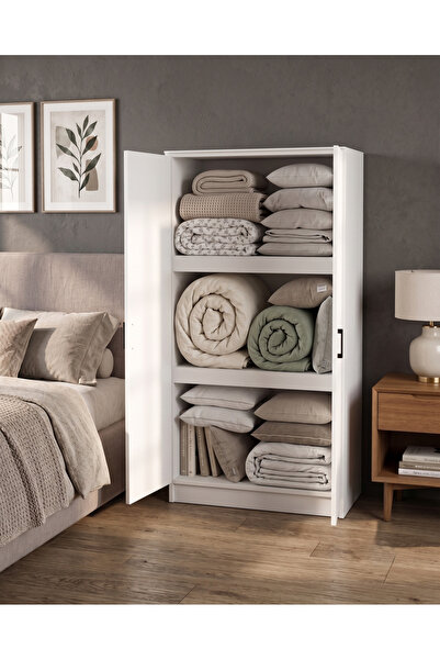 byzellahome ÖZEL ÖLÇÜ YÜKLÜK, ÇOK AMAÇLI DOLAP, %100 MDF 1. KALİTE , BEYAZ RE...