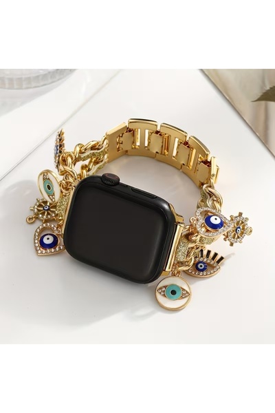 kılıfbenim Apple Watch Kadınlar İçin Kalp ve Anahtar Figürlü,Kordon Ayarlanab...