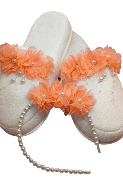 SavBrand Floral Pearl Maternity Slippers and Pearl Maternity Crown Mother Hos...