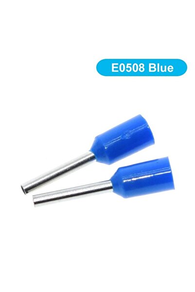 Generic Μονωμένο Ακροφύσιο E0508 100τμχ (22 AWG) - Μπλε