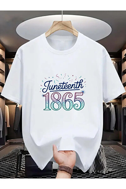 17 seramik قميص تي شيرت رجالي بتصميم تذكاري لعيد الجونتينث 1865 - تصميم هندسي...