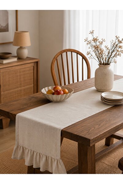 Luxoras Home Fırfırlı Soft Keten Runner 50X200