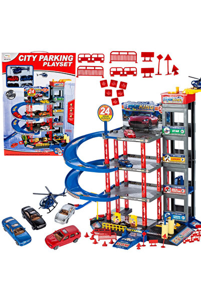 MalPlay Set de parcare auto cu elicopter și accesorii