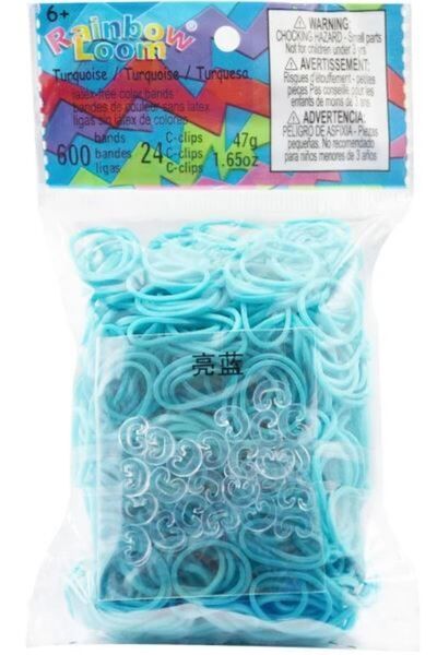 OEM Λαστιχάκια με κλιπς Rainbow Loom Τυρκουάζ Ανταλλακτικά Λαστιχάκια (C02G01...