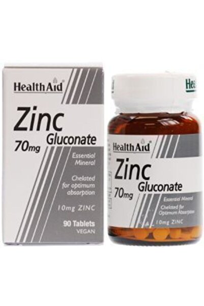Health Aid Zinc Gluconate 70mg, Συμπλήρωμα Διατροφής Ψευδαργύρου, 90tabs