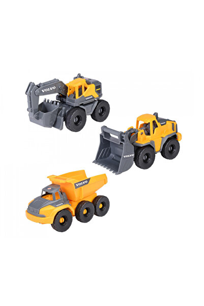 Dickie Toys Σετ οχημάτων κατασκευών - Σετ Κατασκευών Volvo, 3 τεμάχια, 3 ετών+