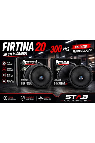 stab audio system FIRTINA 20 CM 300 RMS MİDRANGE