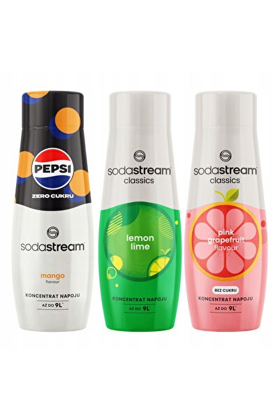 sodastream Pachet de siropuri 3 x 440 ml: Pepsi Max Mango, Lemon Lime, Grapef...