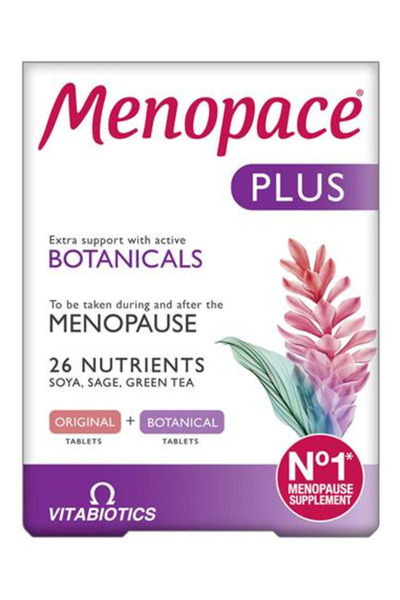 Vitabiotics Menopace Plus Συμπλήρωμα Διατροφής για Έντονα Συμπτώματα Εμμηνόπα...