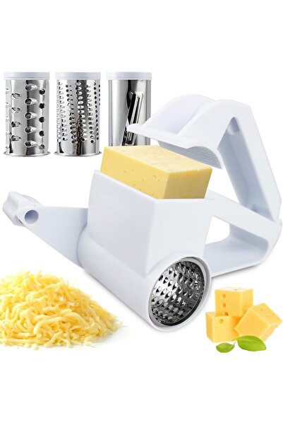 Arabest Cheese Grater, Rotary Cheese Grater with Handle, ABS Plastic, Handhel...