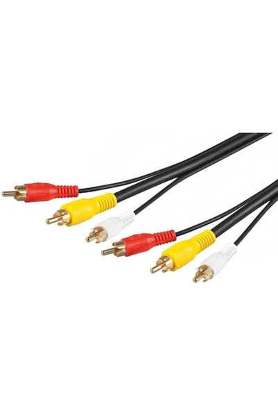 goobay Audio cable 3x RCA male - 3x RCA male 10m