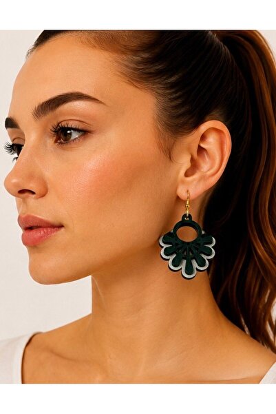 ROKH Women's Design Natural Handmade Wooden Authentic Earrings