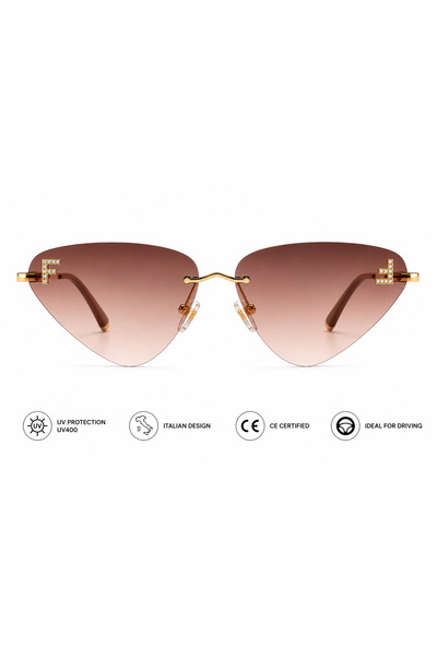 OEM Ochelari de Soare pentru Femei, model Finess Amber –UV400, Design Italian...