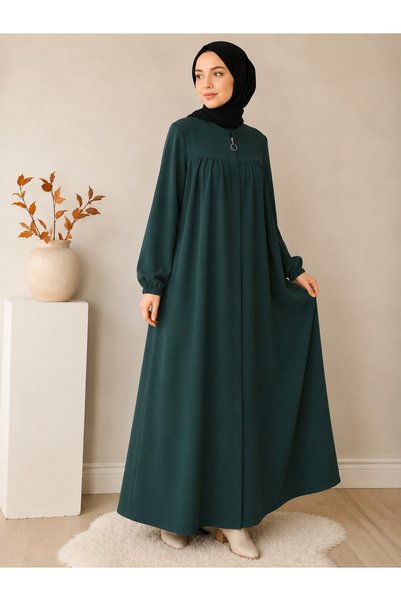 OKTAYUSTA COLLECTİON Robalı Mevlana Cut Daily Ferace Emerald Green