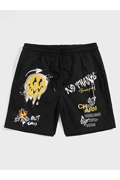 COZYWEAR Printed Men's Black Shorts