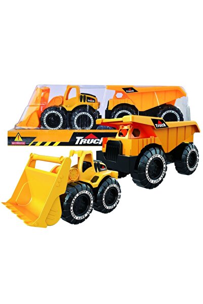 ToyMarkt Ανατρεπόμενο φορτηγό + Εκσκαφέας Ελεύθεροι τροχοί 41x13x12εκ. 913555