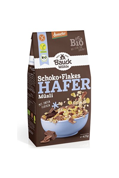 Bauckhof Musli cu fulgi si picaturi de ciocolata fara gluten,