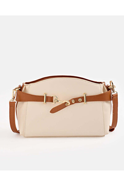 REDTAG Women Ivory And Tan Crossbody Bag