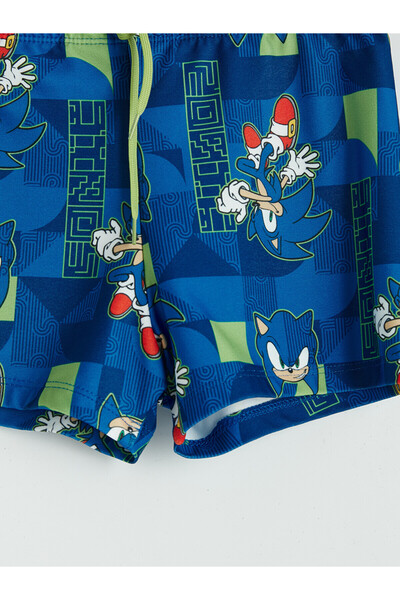 LC Waikiki Vizyon New Season Sonic Printed Quick-Drying Boys' Swimsuit