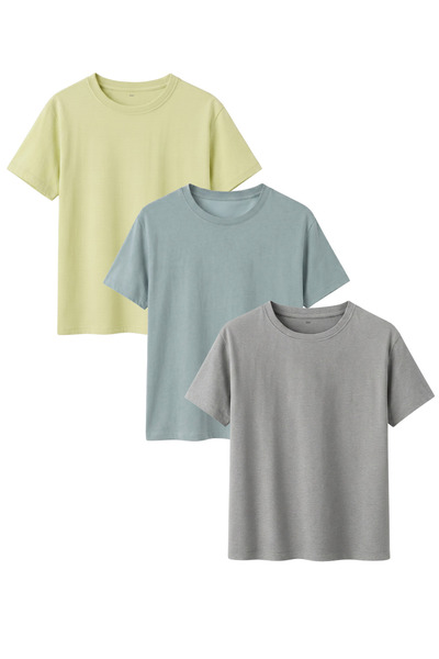 DK DAKSEL Men's 3-Pack Cotton Basic T-Shirt Short Sleeve Comfortable Fit Crew...