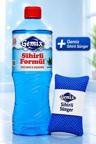 GEMİX Sihirli Formül 1 Lt. + Sihirli Sünger Hediyeli – Küf, Sararma ve Kireç ...