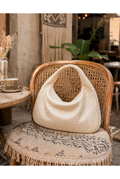 Yeeys Hely Knitted Pattern Women's Large Size Hand, Arm and Shoulder Bag