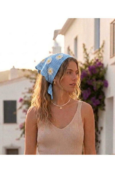 destini Women's Knitted Bandana Hair Bandana Waist Bandana Granny Square Bandana