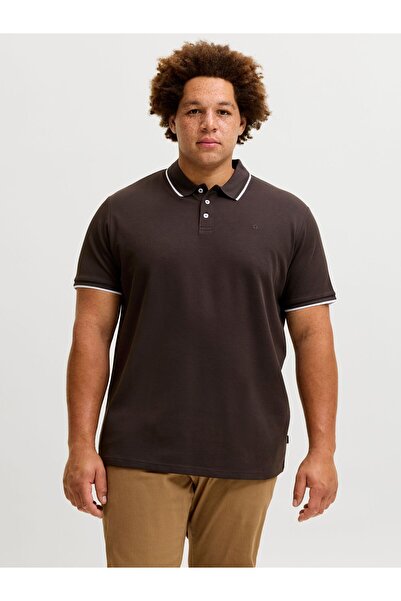 Jack & Jones Plus Poloshirt Plus Size Einfarbig Poloshirt