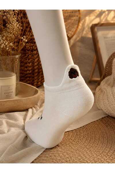 your trend socks 12 Çift Kadın Dikişsiz Bambu Patik Çorap, Terletmeyen, Kokusuz, Pamuklu Çorap - Mevsimlik - Karışık Renk/Desen