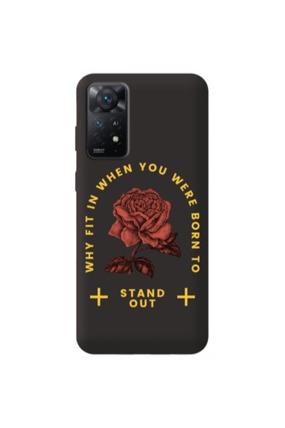 Other Xiaomi Redmi Note 11 4G Stand out Black Colored Silicone TPU Θήκη